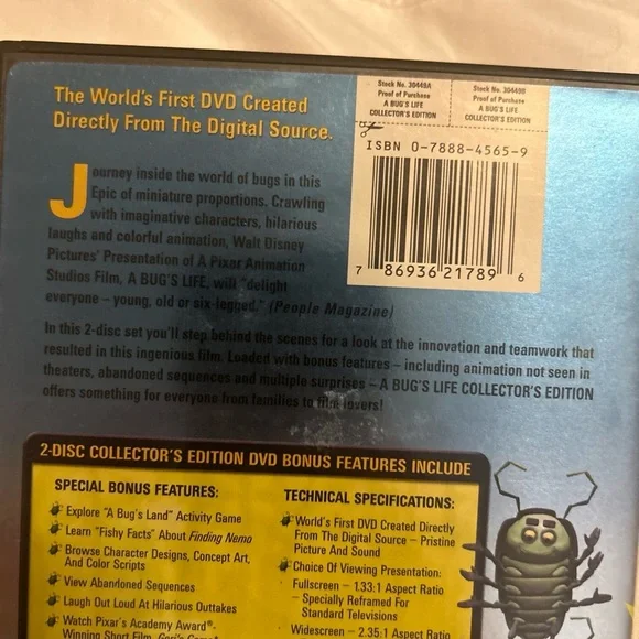 💖3/$15 Disney Pixar A Bugs Life DVD 2 disc set - Picture 5 of 6